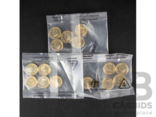 Fifteen Australian RAM UNC Commemorative Two Dollar Coins Including 2021 Ambulance Services, 2020 Firefighters, 2022 Frontline Workers