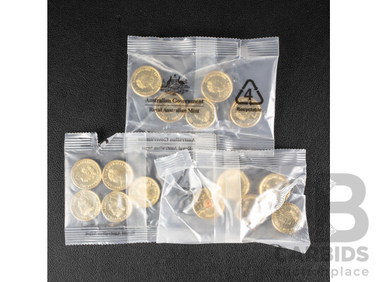 Fifteen Australian RAM UNC Commemorative Two Dollar Coins Including 2021 Ambulance Services, 2020 Firefighters, 2022 Frontline Workers