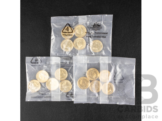 Fifteen Australian RAM UNC Commemorative Two Dollar Coins Including 2021 Ambulance Services, 2020 Firefighters, 2022 Frontline Workers