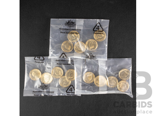 Fifteen Australian RAM UNC Commemorative Two Dollar Coins Including 2021 Ambulance Services, 2020 Firefighters, 2022 Frontline Workers