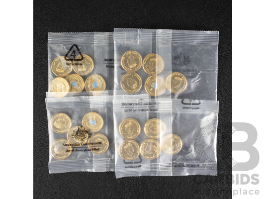 Twenty Australian RAM UNC Commemorative Two Dollar Coins, Ten 2022 Seventy Fifth Anniversary of Peacekeeping
