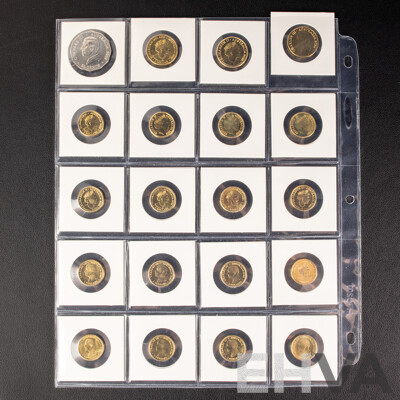 Collection of UNC Australian Commemorative Coins Including One Dollars 2024 Bluey Dollar Buck, 2020 Qantas Centenary, 2023 Matildas, Two Dollars 2018 Armistice, 2024 War Animals.........