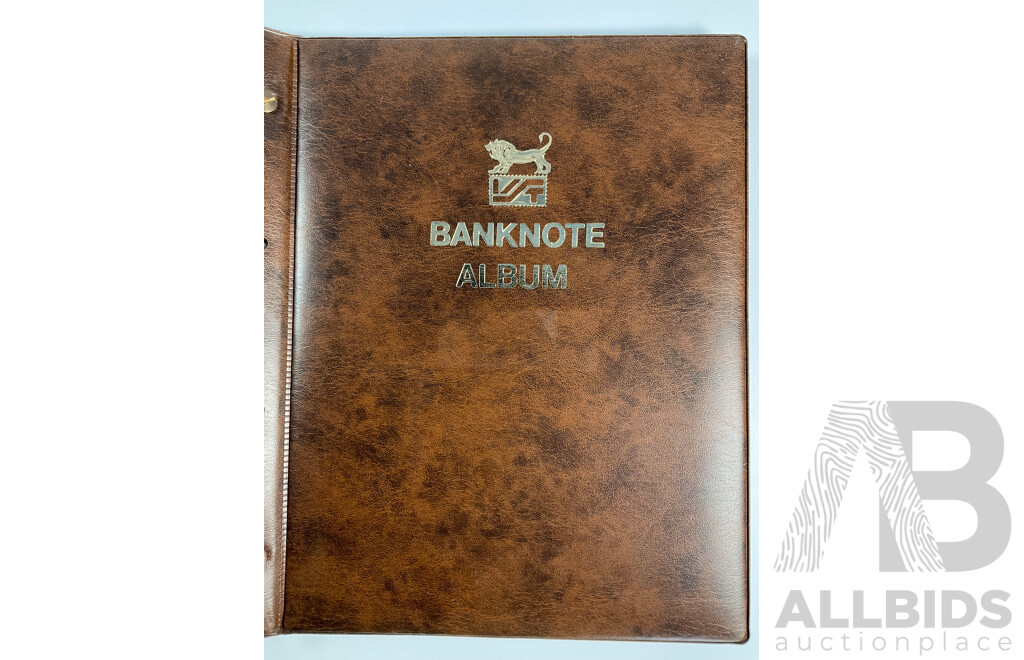 Album of International Banknotes Including Consecutive India Twenty Rupees, Three Consecutive Cambodia One Thousand Riels, Two Consecutive Philippines Twenty Pisos, Australian 1985 Two Dollar, Vintage China, Netherlands.........