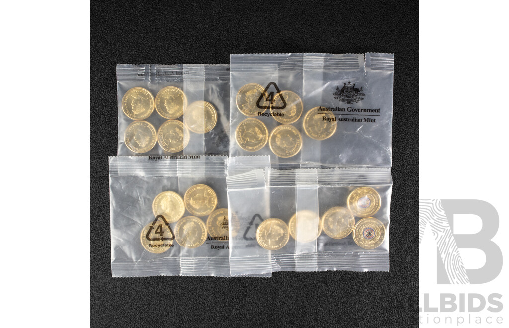 Twenty Australian RAM UNC Commemorative Two Dollar Coins Including Ten 2022 Seventy Fifth Anniversary of Peacekeeping and Ten 2021 Indigenous Military Service