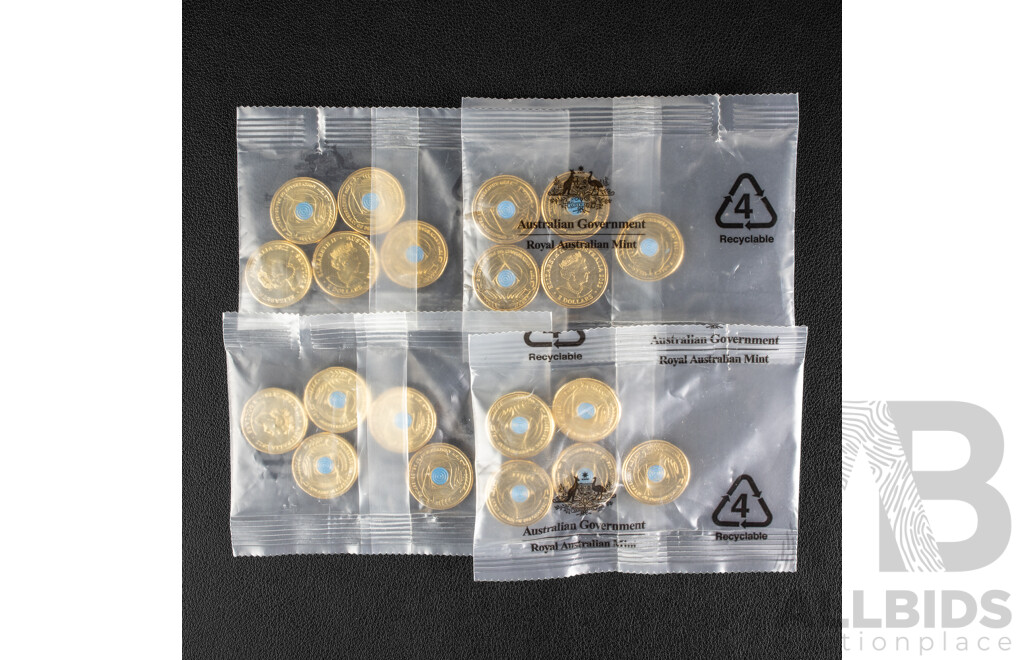 Twenty Australian RAM UNC Commemorative Two Dollar Coins, Ten 2022 Seventy Fifth Anniversary of Peacekeeping