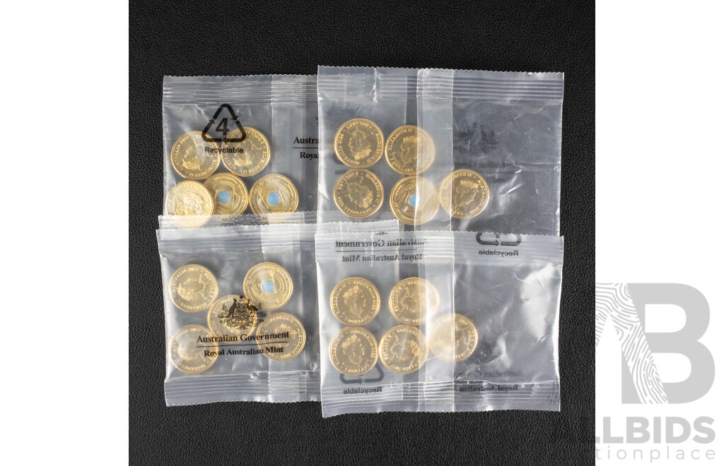 Twenty Australian RAM UNC Commemorative Two Dollar Coins, Ten 2022 Seventy Fifth Anniversary of Peacekeeping