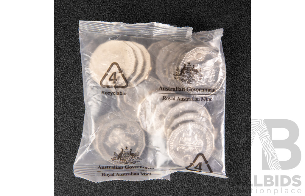 Twenty Australian RAM 2024 UNC Fifty Cent Coins, Fifty Years of the NAIDOC Committee