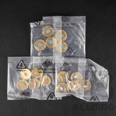 Fifteen Australian RAM UNC Commemorative Two Dollar Coins Including 2022 Seventy Fifth Anniversary of Peacekeeping and 2020 Seventy Five Years End of WW2, 2020 Firefighters