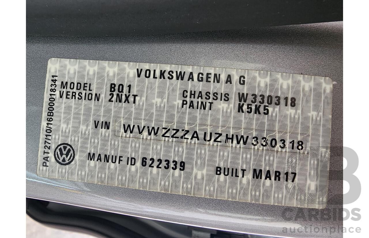 7/2017 Volkswagen Golf 110 TSI Trendline AU MY18 5d Hatchback Silver 1.4L