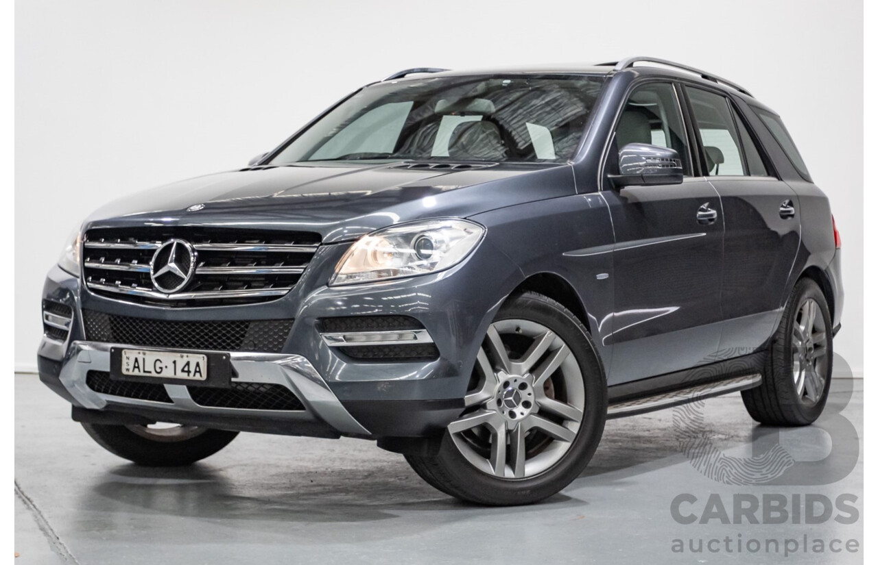 5/2012 Mercedes-Benz ML 250 CDI Bluetec (AWD) 166 4D Wagon Steel Grey Metallic Turbo Diesel 2.1L