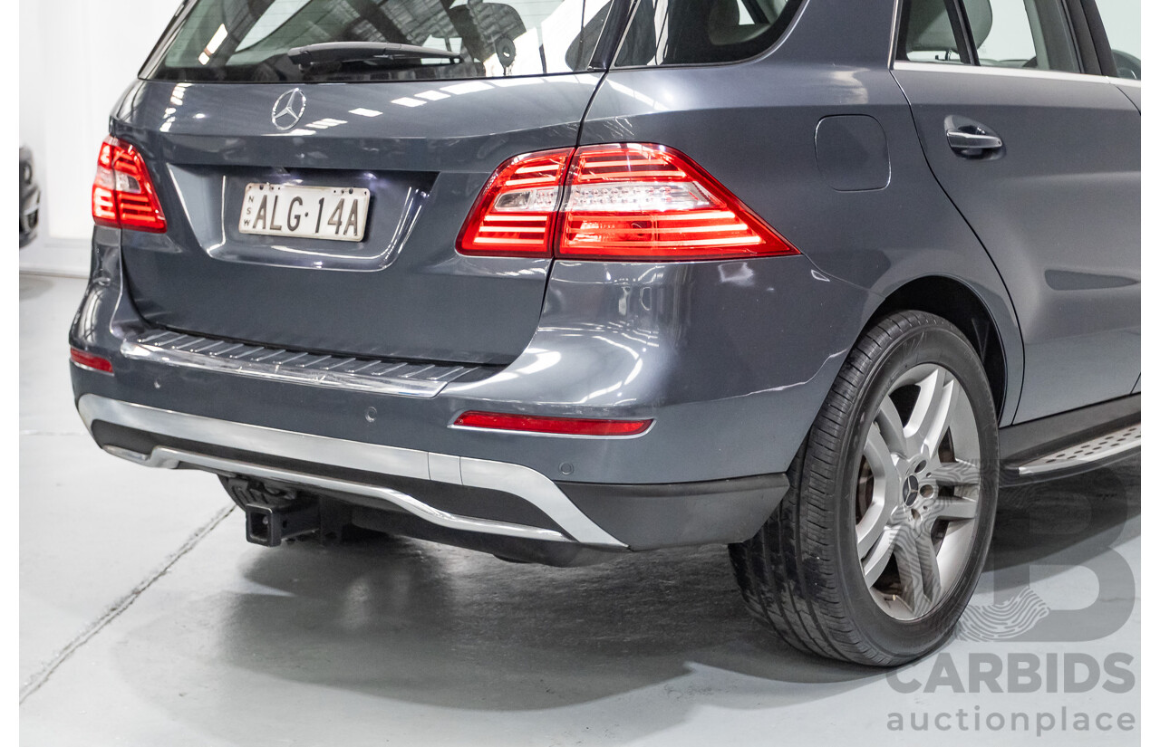 5/2012 Mercedes-Benz ML 250 CDI Bluetec (AWD) 166 4D Wagon Steel Grey Metallic Turbo Diesel 2.1L