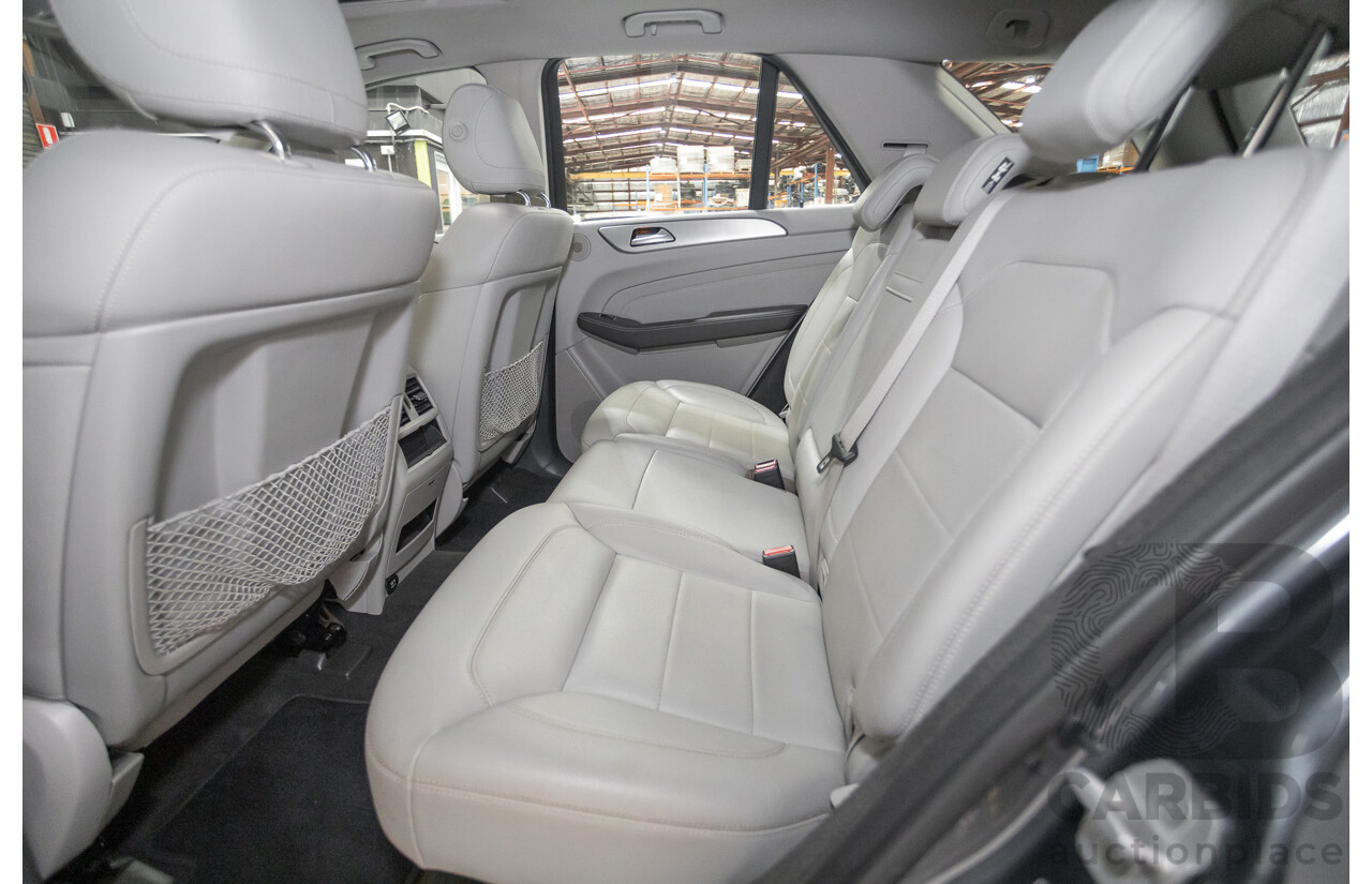 5/2012 Mercedes-Benz ML 250 CDI Bluetec (AWD) 166 4D Wagon Steel Grey Metallic Turbo Diesel 2.1L