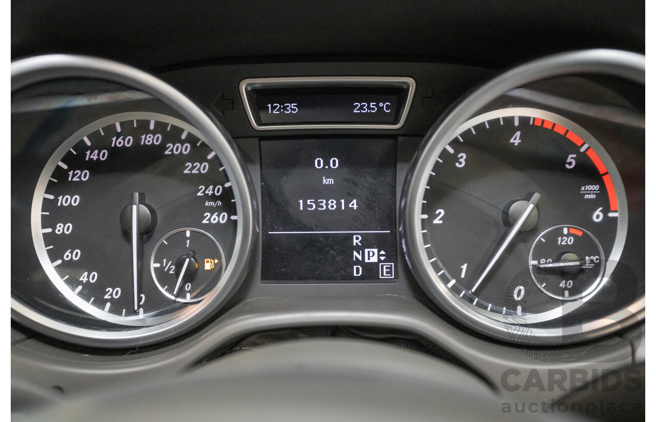 5/2012 Mercedes-Benz ML 250 CDI Bluetec (AWD) 166 4D Wagon Steel Grey Metallic Turbo Diesel 2.1L