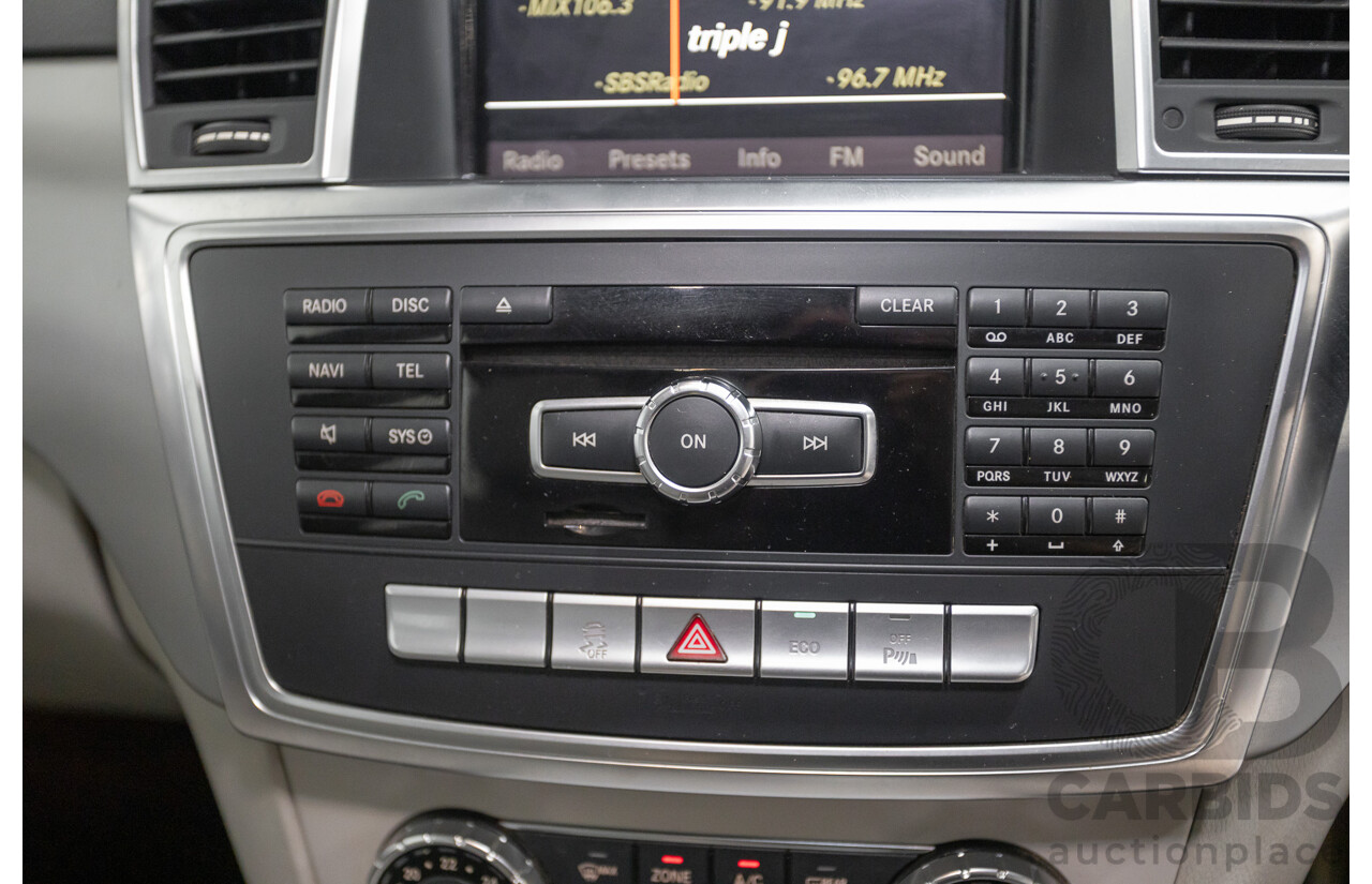 5/2012 Mercedes-Benz ML 250 CDI Bluetec (AWD) 166 4D Wagon Steel Grey Metallic Turbo Diesel 2.1L