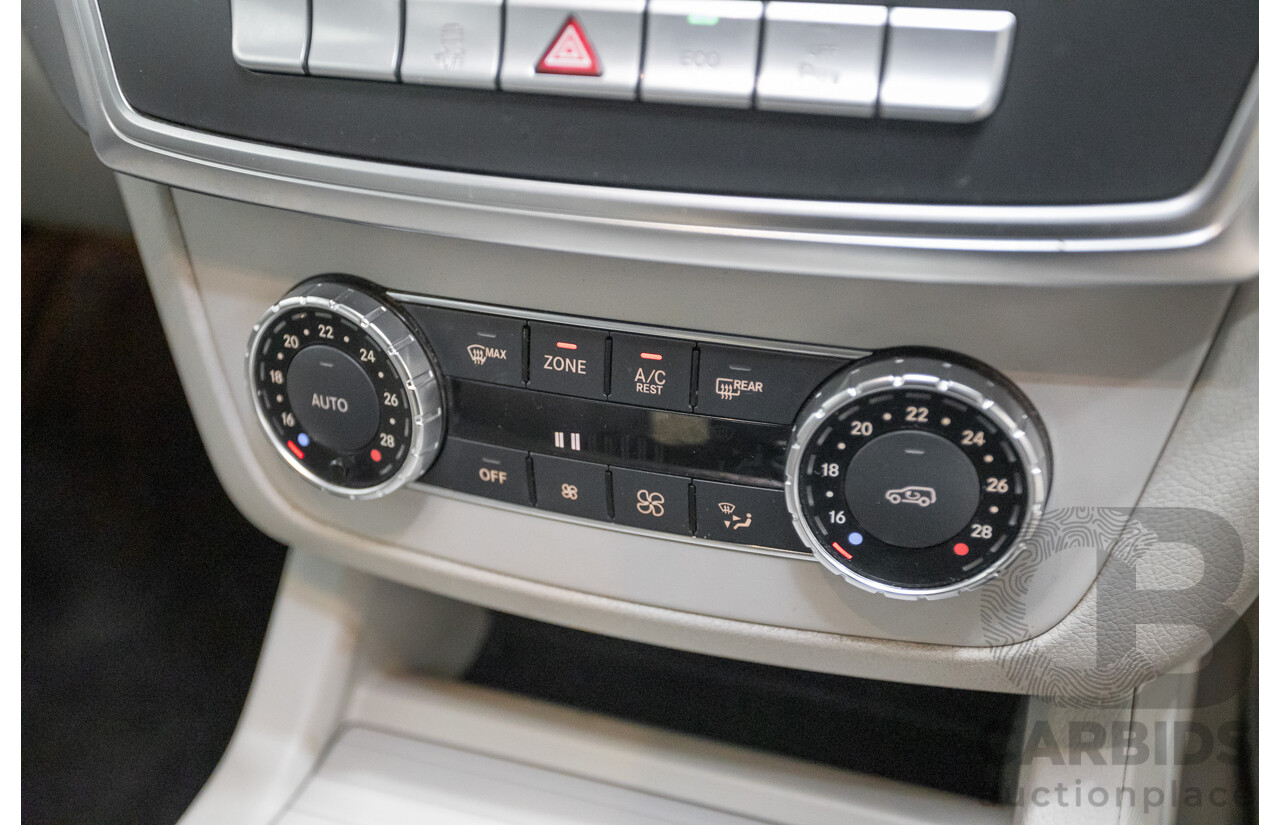 5/2012 Mercedes-Benz ML 250 CDI Bluetec (AWD) 166 4D Wagon Steel Grey Metallic Turbo Diesel 2.1L