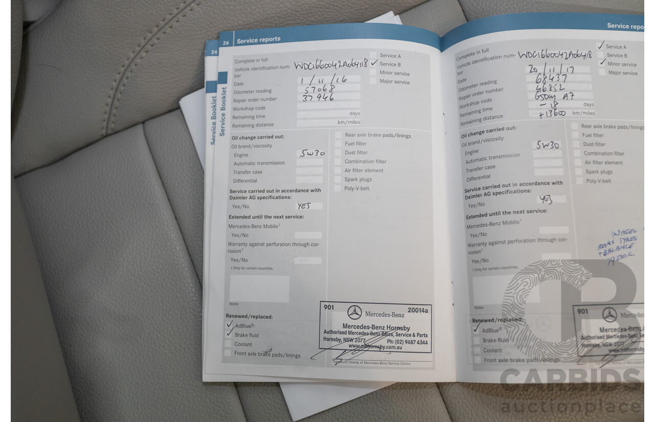 5/2012 Mercedes-Benz ML 250 CDI Bluetec (AWD) 166 4D Wagon Steel Grey Metallic Turbo Diesel 2.1L