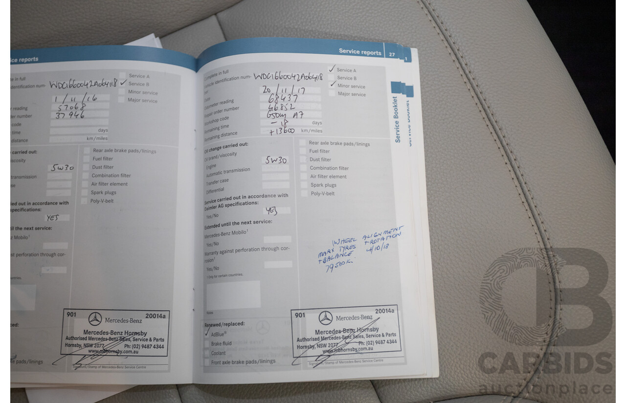 5/2012 Mercedes-Benz ML 250 CDI Bluetec (AWD) 166 4D Wagon Steel Grey Metallic Turbo Diesel 2.1L