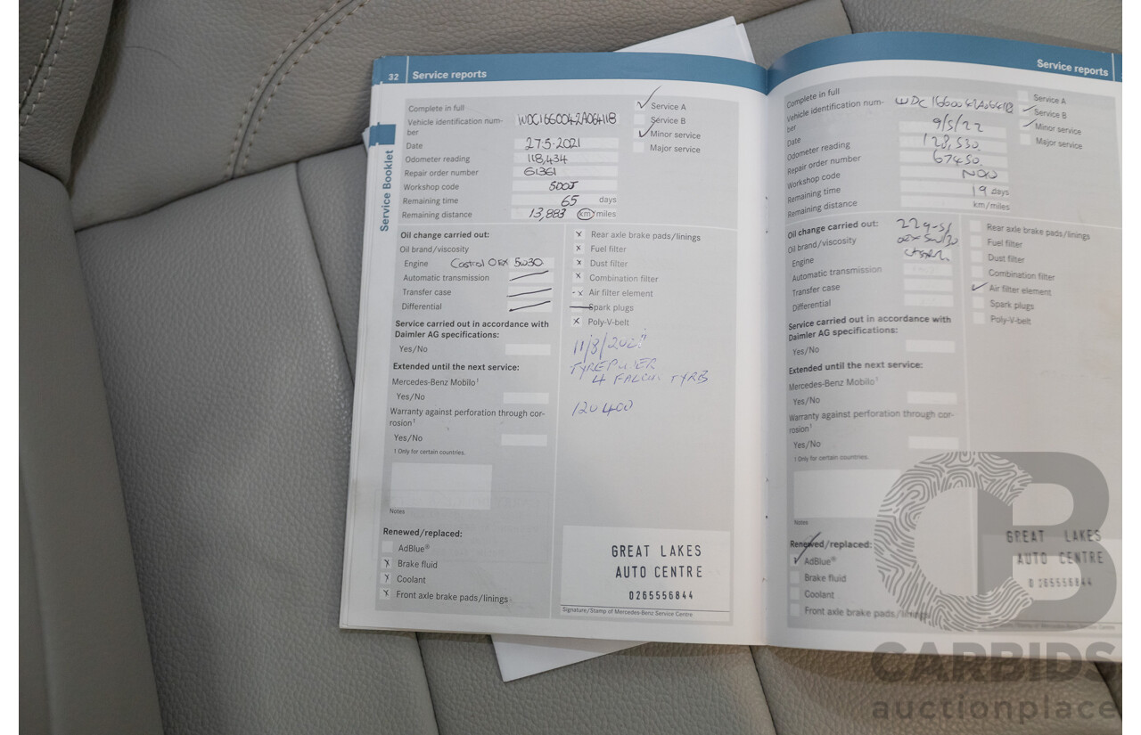 5/2012 Mercedes-Benz ML 250 CDI Bluetec (AWD) 166 4D Wagon Steel Grey Metallic Turbo Diesel 2.1L