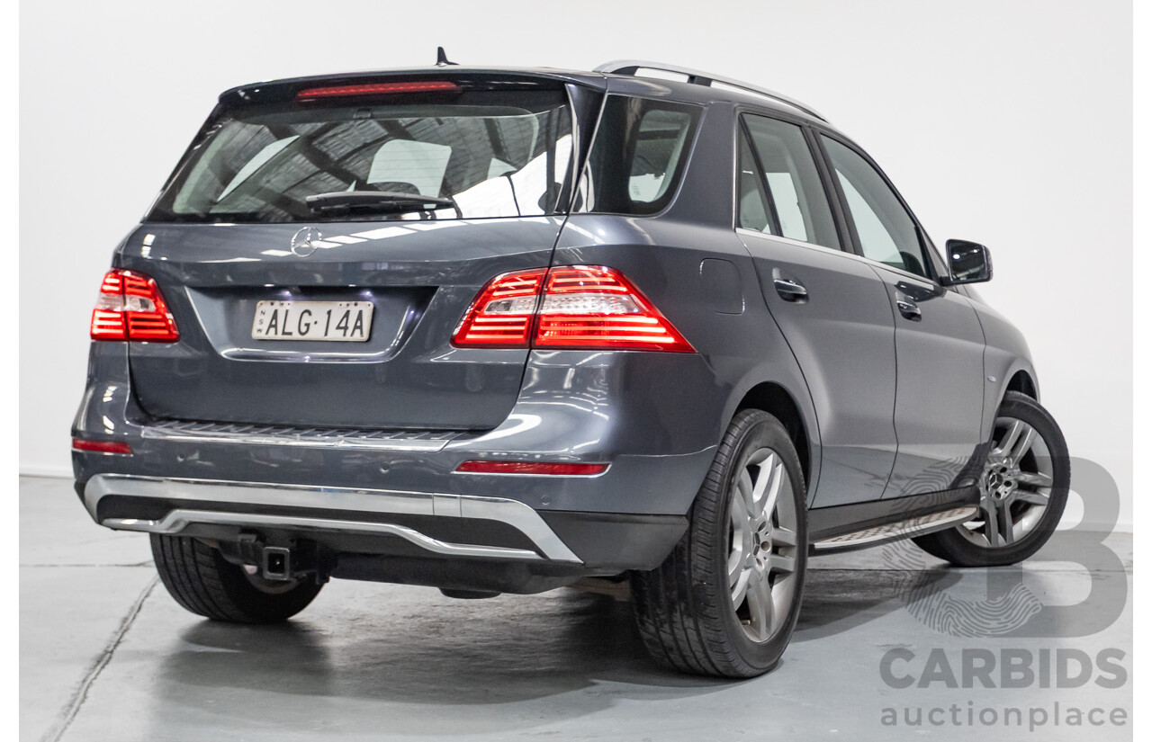 5/2012 Mercedes-Benz ML 250 CDI Bluetec (AWD) 166 4D Wagon Steel Grey Metallic Turbo Diesel 2.1L