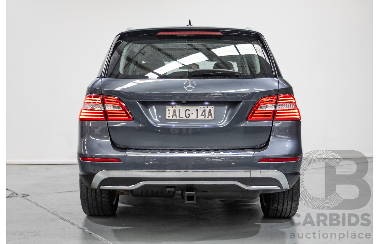 5/2012 Mercedes-Benz ML 250 CDI Bluetec (AWD) 166 4D Wagon Steel Grey Metallic Turbo Diesel 2.1L