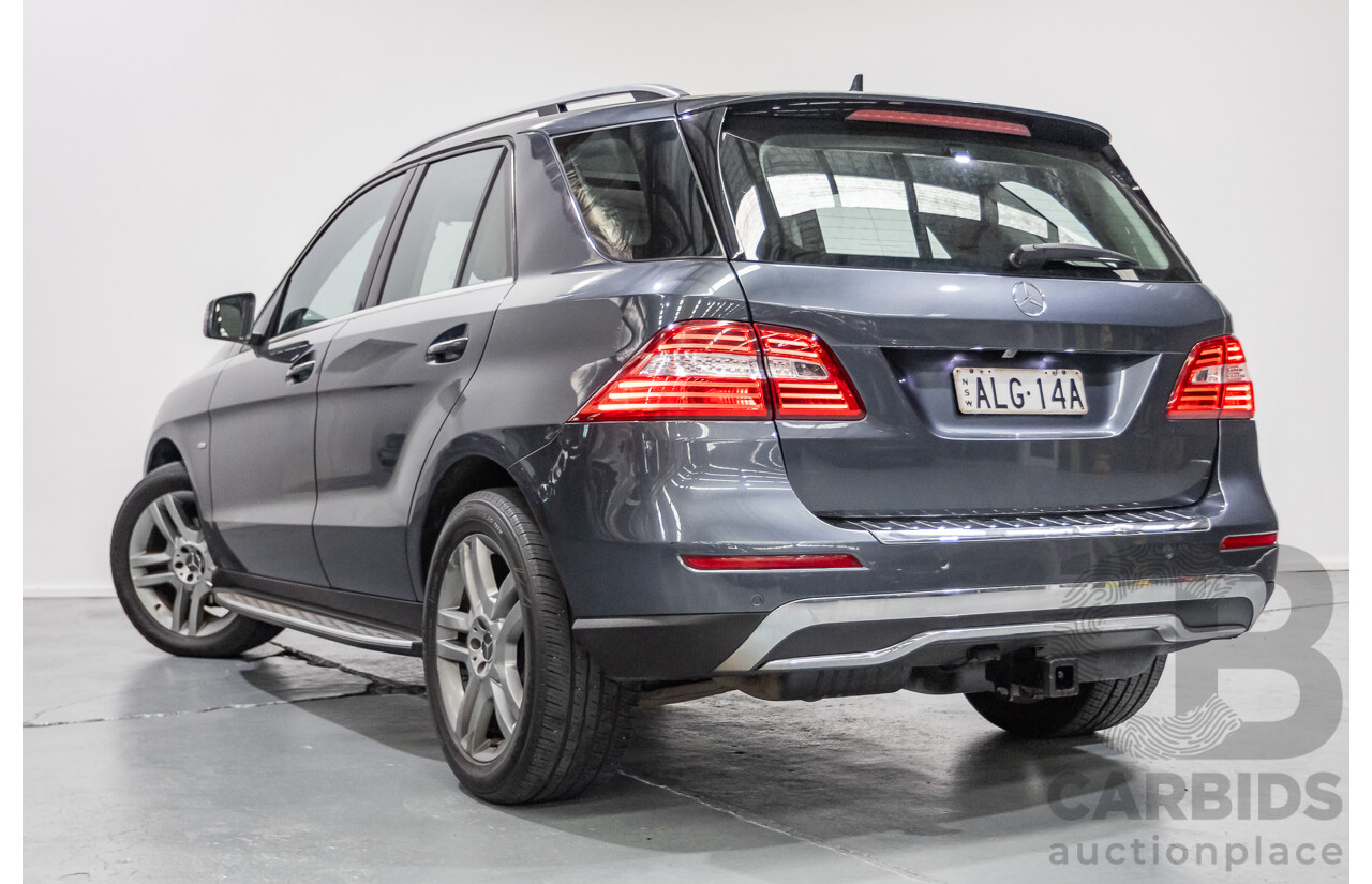 5/2012 Mercedes-Benz ML 250 CDI Bluetec (AWD) 166 4D Wagon Steel Grey Metallic Turbo Diesel 2.1L
