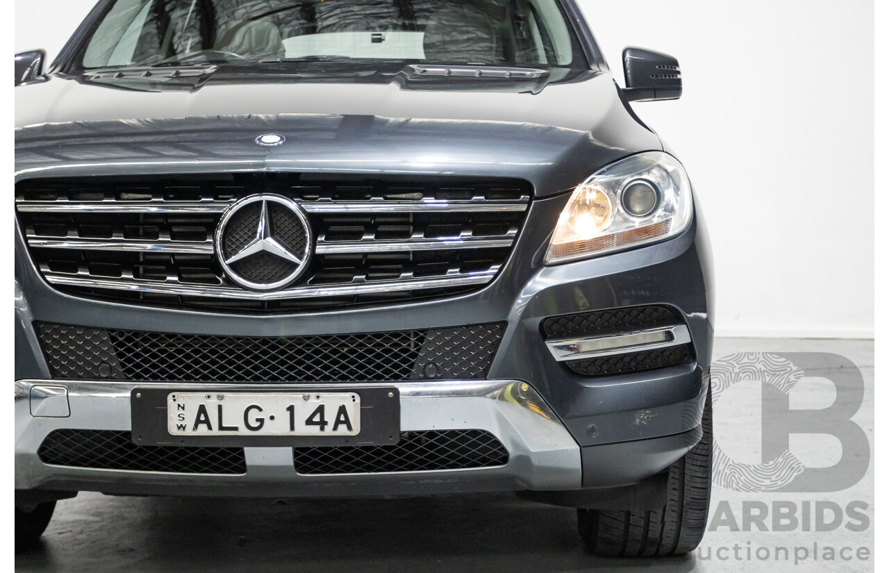 5/2012 Mercedes-Benz ML 250 CDI Bluetec (AWD) 166 4D Wagon Steel Grey Metallic Turbo Diesel 2.1L