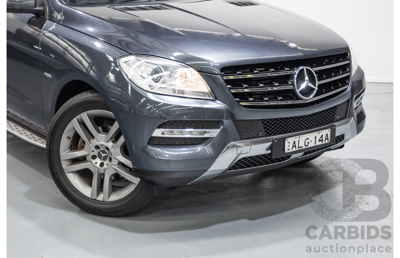 5/2012 Mercedes-Benz ML 250 CDI Bluetec (AWD) 166 4D Wagon Steel Grey Metallic Turbo Diesel 2.1L