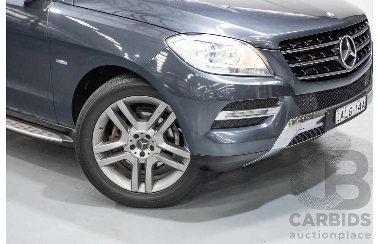 5/2012 Mercedes-Benz ML 250 CDI Bluetec (AWD) 166 4D Wagon Steel Grey Metallic Turbo Diesel 2.1L