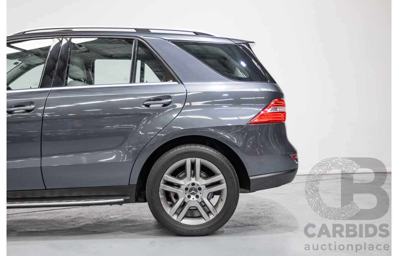 5/2012 Mercedes-Benz ML 250 CDI Bluetec (AWD) 166 4D Wagon Steel Grey Metallic Turbo Diesel 2.1L
