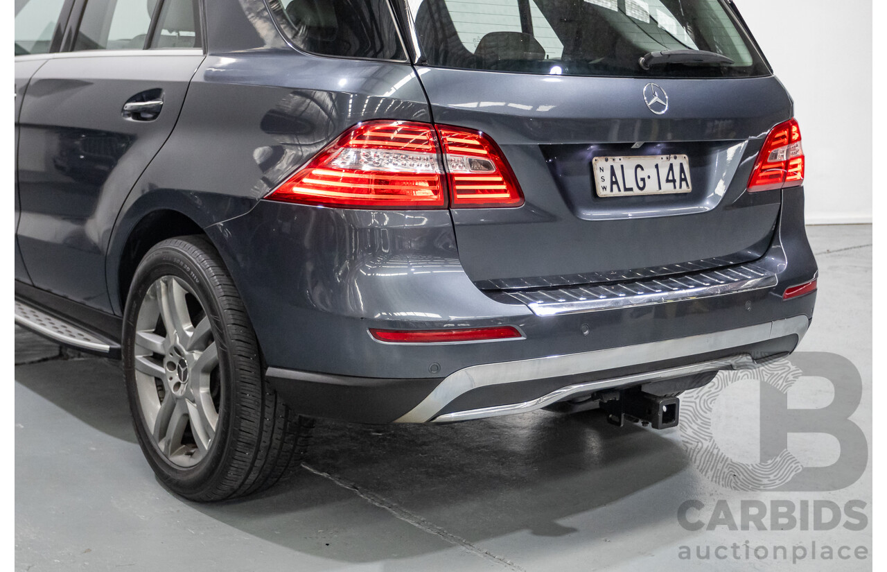 5/2012 Mercedes-Benz ML 250 CDI Bluetec (AWD) 166 4D Wagon Steel Grey Metallic Turbo Diesel 2.1L