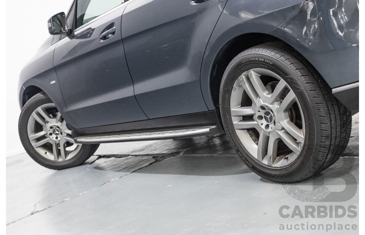 5/2012 Mercedes-Benz ML 250 CDI Bluetec (AWD) 166 4D Wagon Steel Grey Metallic Turbo Diesel 2.1L
