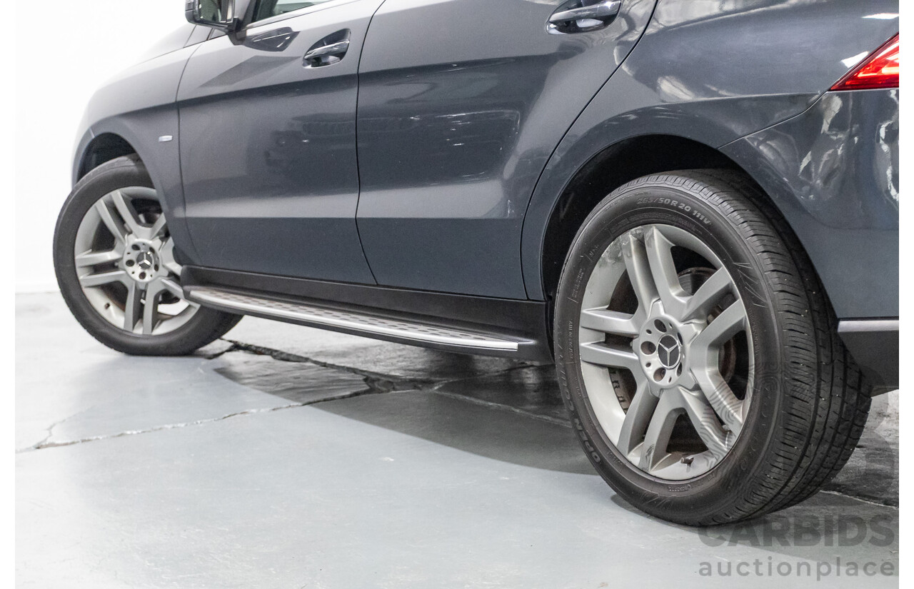 5/2012 Mercedes-Benz ML 250 CDI Bluetec (AWD) 166 4D Wagon Steel Grey Metallic Turbo Diesel 2.1L