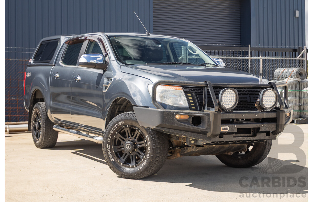 02/2015 Ford Ranger XLT 3.2 (4x4) PX Dual Cab Utility Grey Turbo Diesel 3.2L