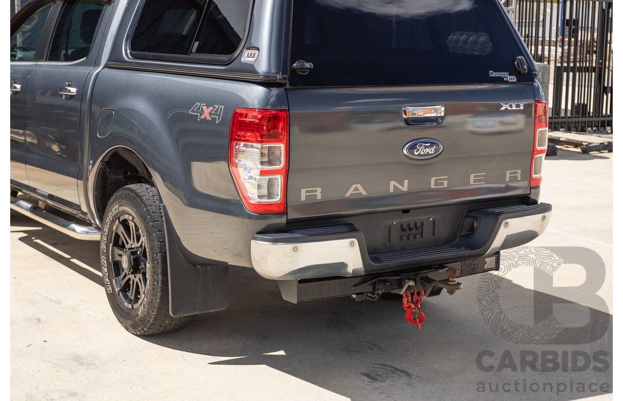 02/2015 Ford Ranger XLT 3.2 (4x4) PX Dual Cab Utility Grey Turbo Diesel 3.2L