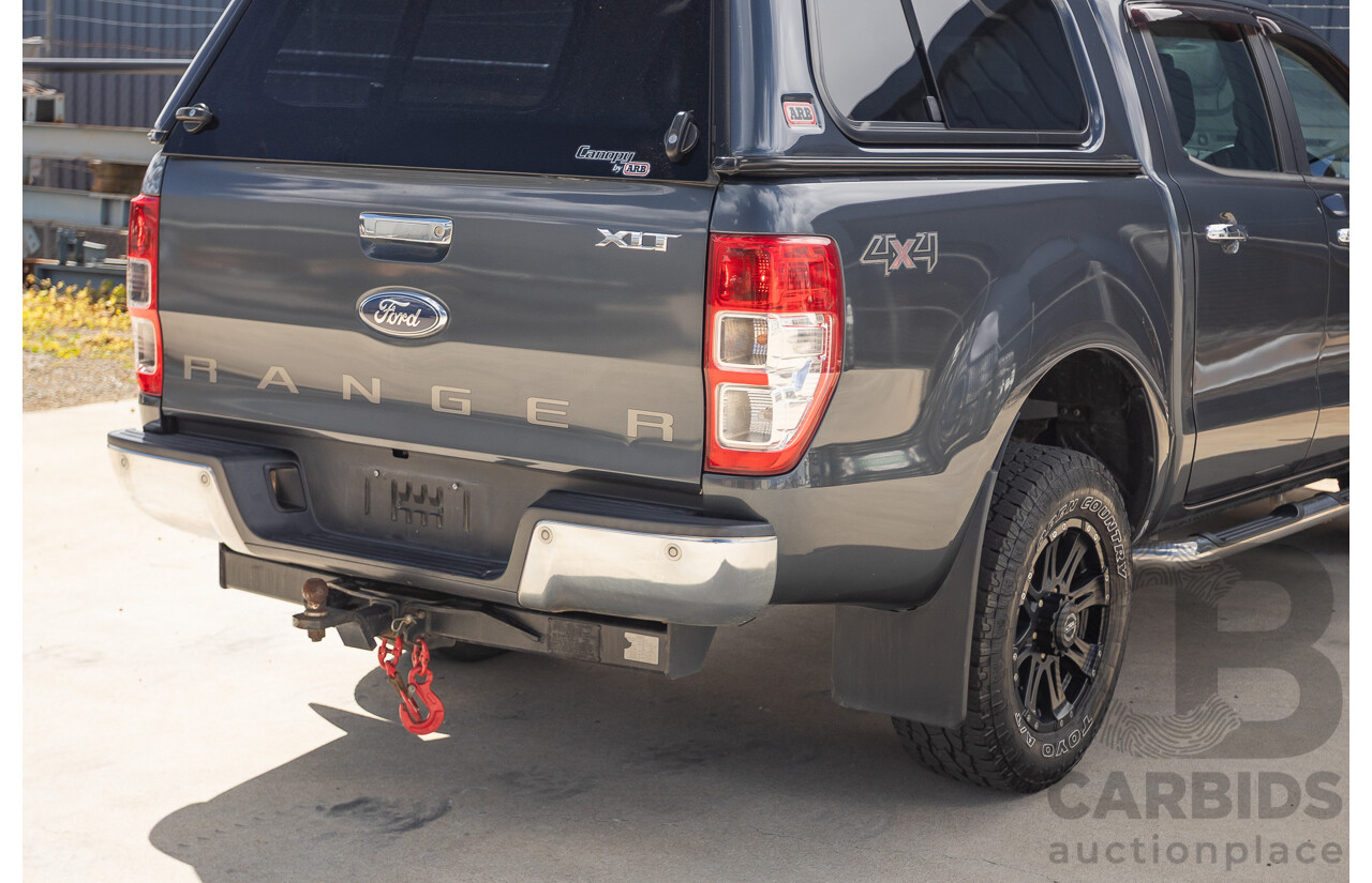 02/2015 Ford Ranger XLT 3.2 (4x4) PX Dual Cab Utility Grey Turbo Diesel 3.2L