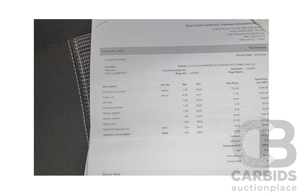 02/2015 Ford Ranger XLT 3.2 (4x4) PX Dual Cab Utility Grey Turbo Diesel 3.2L