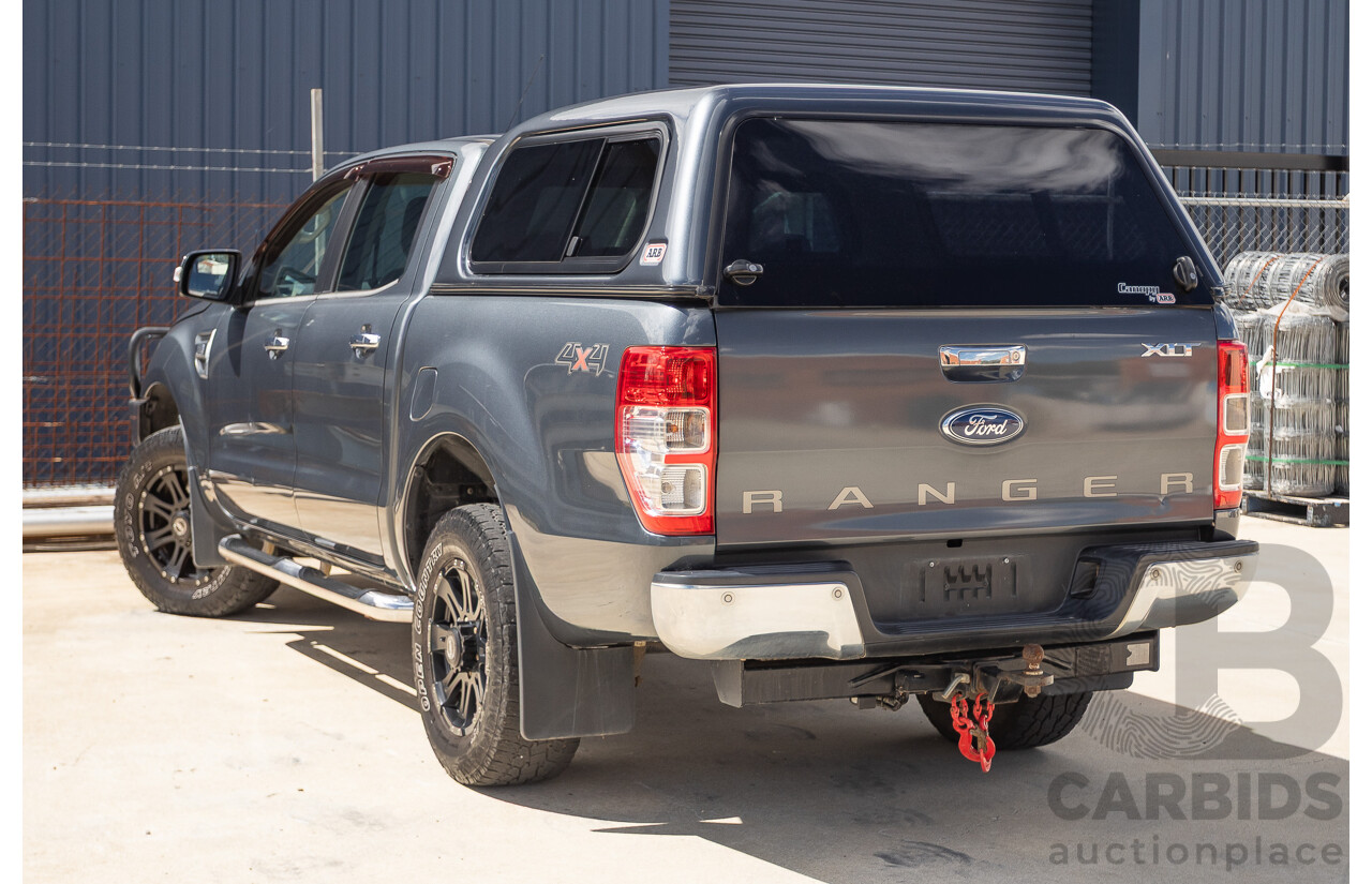 02/2015 Ford Ranger XLT 3.2 (4x4) PX Dual Cab Utility Grey Turbo Diesel 3.2L