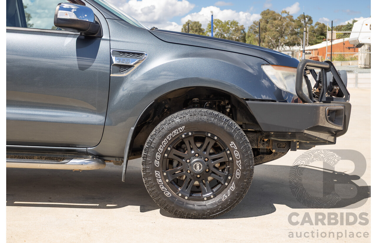 02/2015 Ford Ranger XLT 3.2 (4x4) PX Dual Cab Utility Grey Turbo Diesel 3.2L