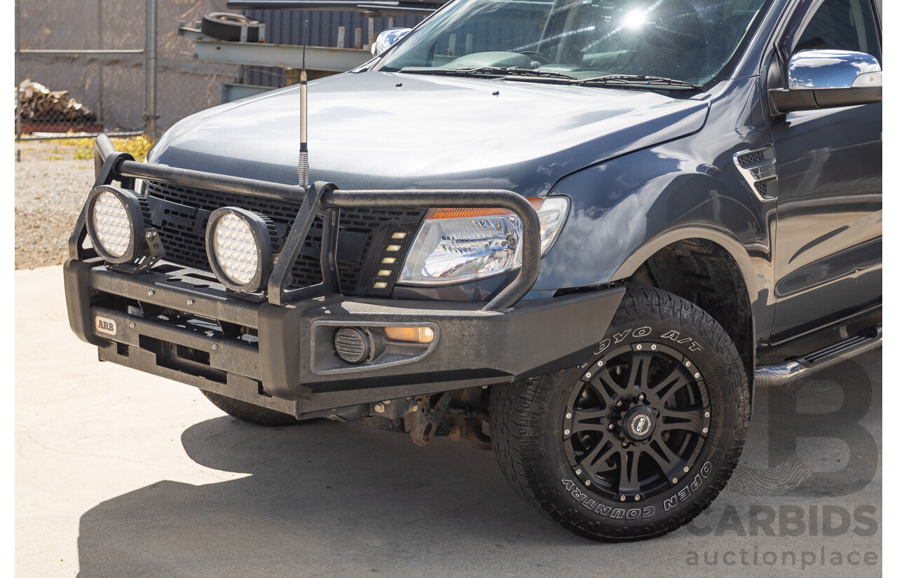 02/2015 Ford Ranger XLT 3.2 (4x4) PX Dual Cab Utility Grey Turbo Diesel 3.2L