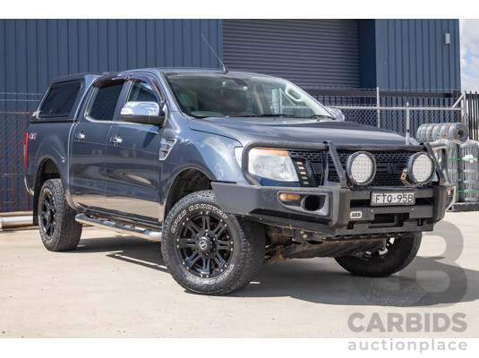 02/2015 Ford Ranger XLT 3.2 (4x4) PX Dual Cab Utility Grey Turbo Diesel 3.2L