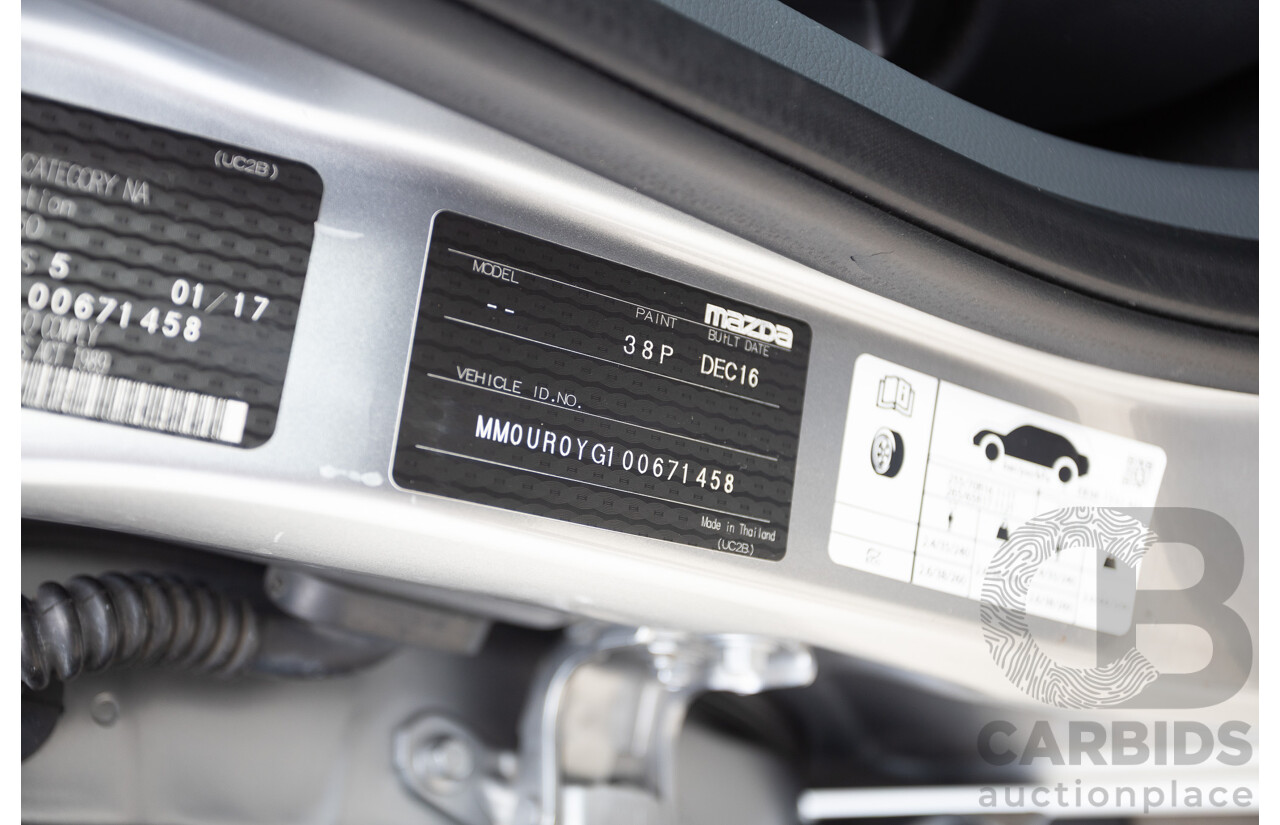 01/2017 Mazda BT-50 XTR (4x4) MY16 Dual Cab Utility Silver Turbo Diesel 3.2L