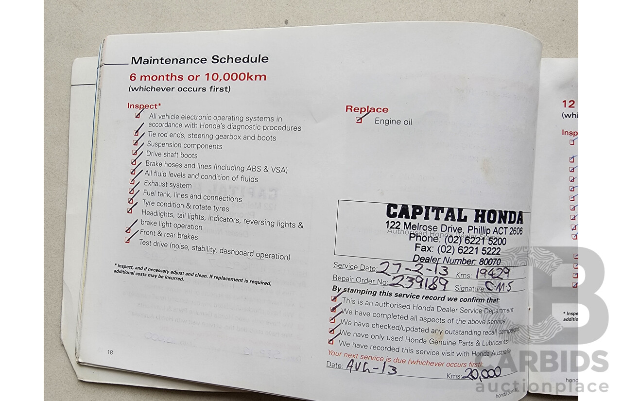 1/2012 Honda Odyssey Luxury RB MY12 4d Wagon Grey 2.4L