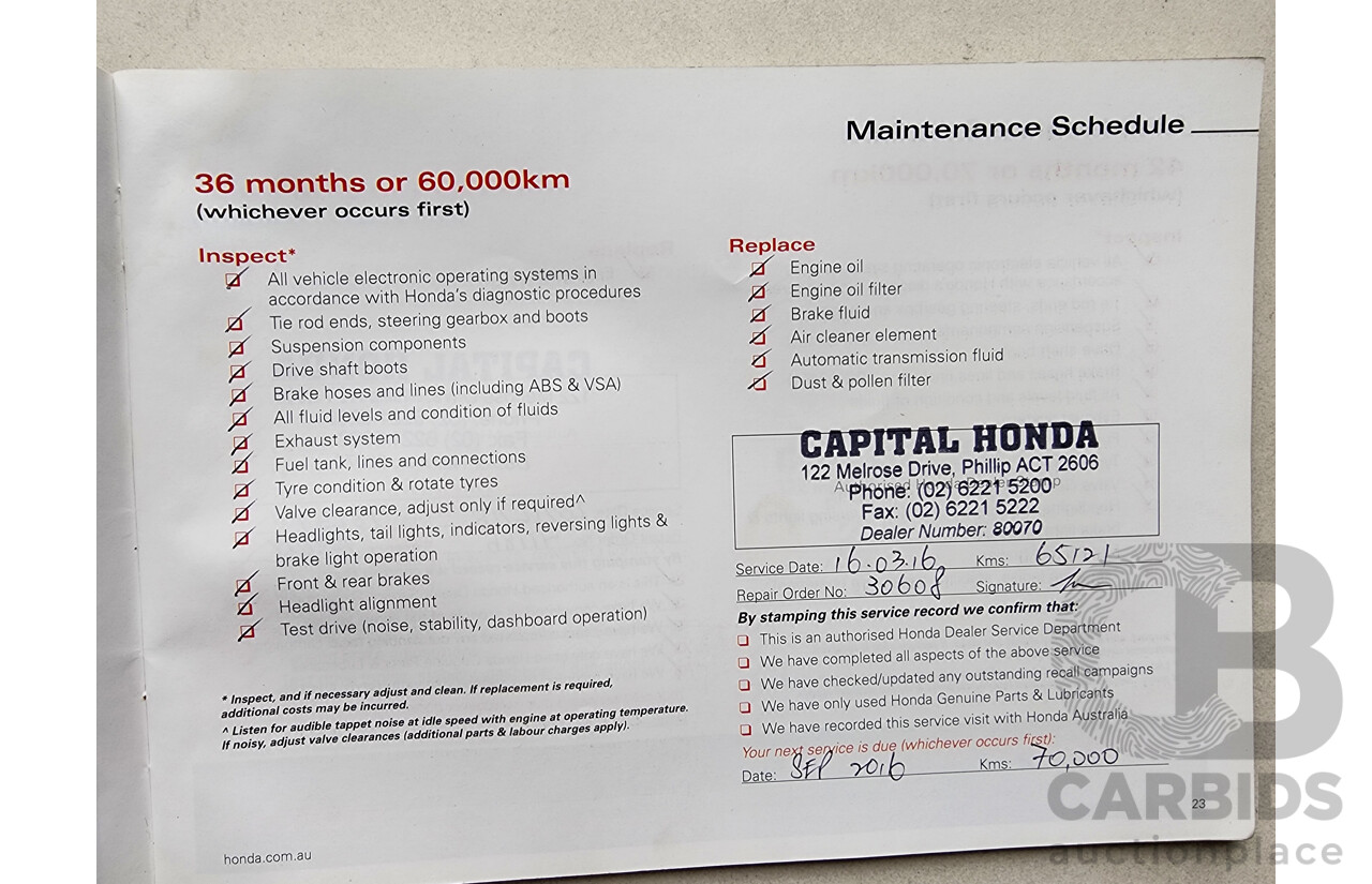 1/2012 Honda Odyssey Luxury RB MY12 4d Wagon Grey 2.4L