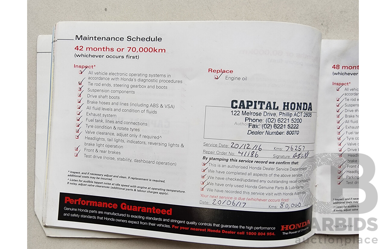 1/2012 Honda Odyssey Luxury RB MY12 4d Wagon Grey 2.4L