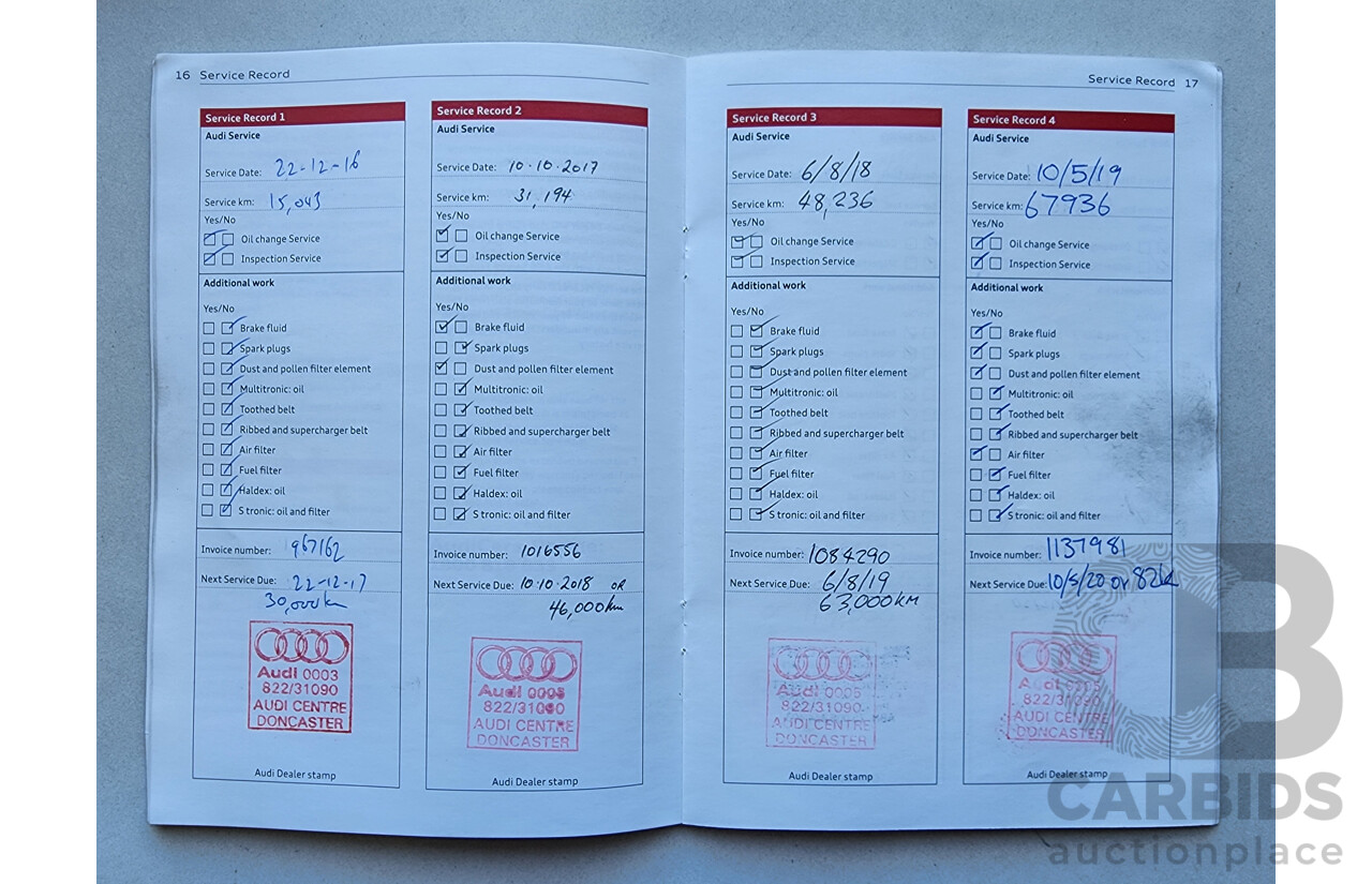 1/2016 Audi A3 1.4 TFSI Attraction COD 8V MY16 4d Sedan Grey 1.4L