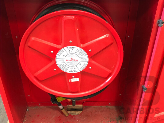 1663278 · FlameStop Fire Hose with Reel, Plumbing and Cabinet