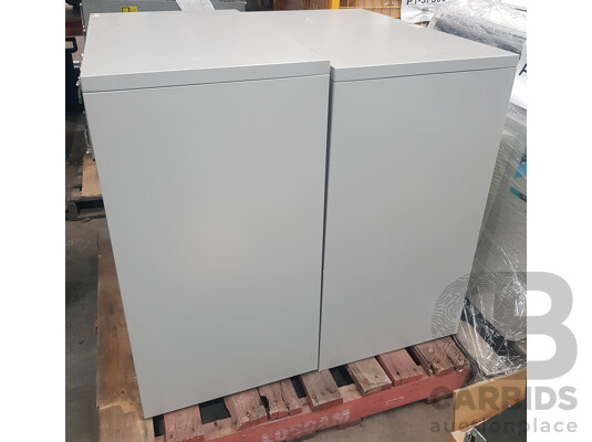 1663301 · Schiavello Tambour Door Cabinets - Lot of 2