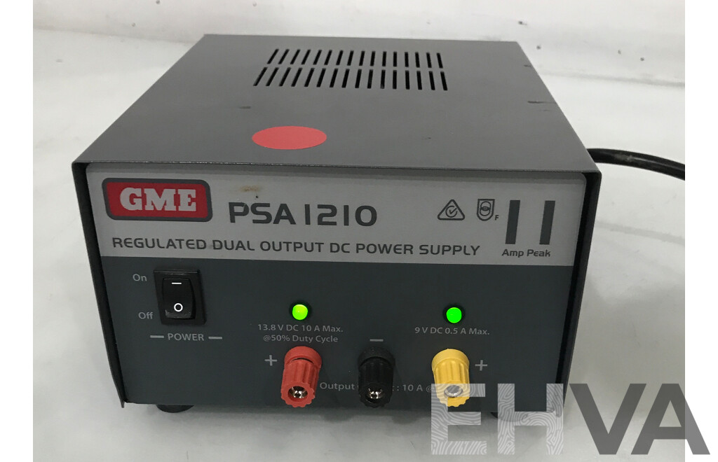 GME (PSA 1210) Regulated Dual Output DC Power Supply