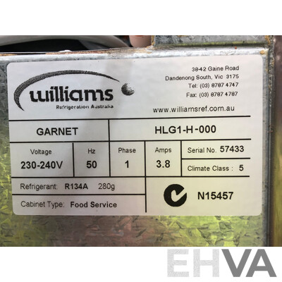 Williams Garnet Stainless Steel Two Door Upright Refrigerator/Freezer