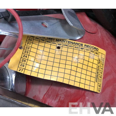 Pallet Lot of 360 Degree Fire Extinguishers with Fire Extinguisher Case